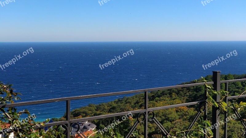 Sea Horizon Water Blue Clouds