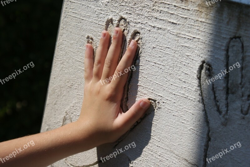 Hand Child Sculpture Fantasy Engraving