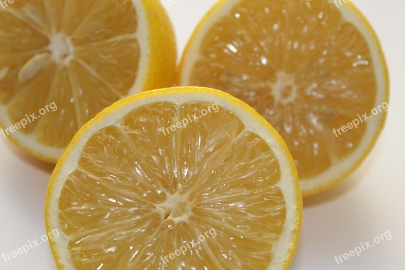 Lemon Yellow White Fruit Citrus