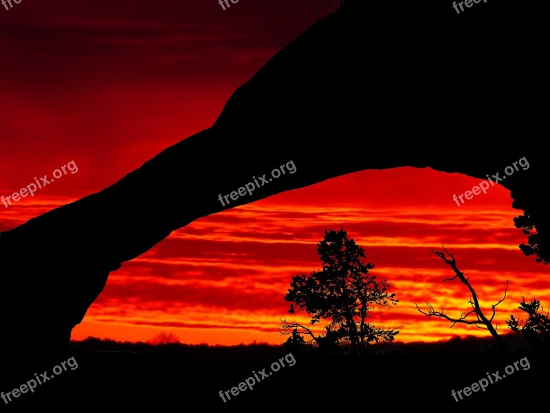 Sunset Ark Park America Landscape