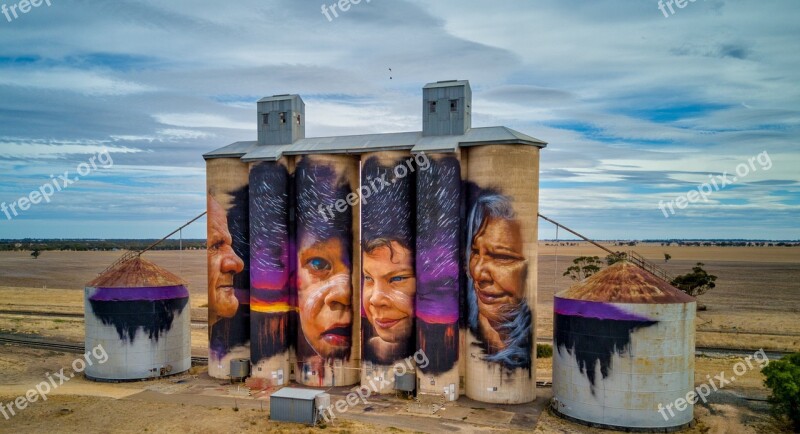 Silo Silo Art Australia Art Aerial