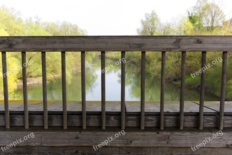 Railing Grid Protection Bridge Wooden Bridge