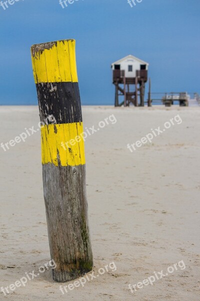 Pile Beach Stilt House Sand Ebb