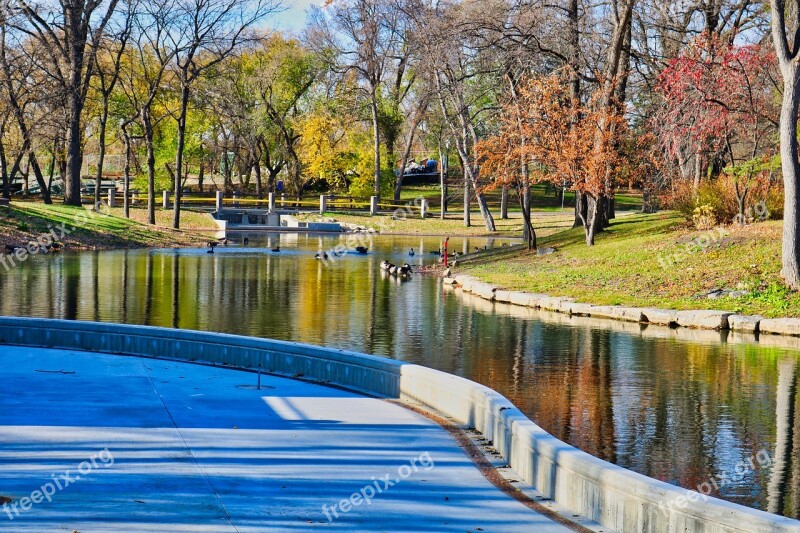 Reflection Water Autumn Pond Fall