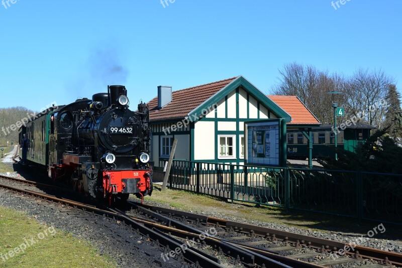 Steam Locomotive Rasender Roland Narrow Gauge Railway Bathrooms Ground Rügen