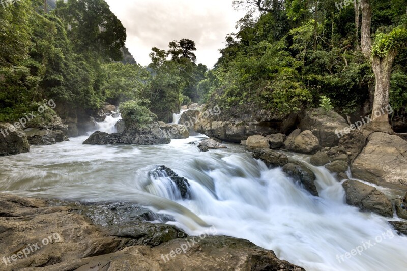 The Waterfall Top College Vietnam Natural Plant