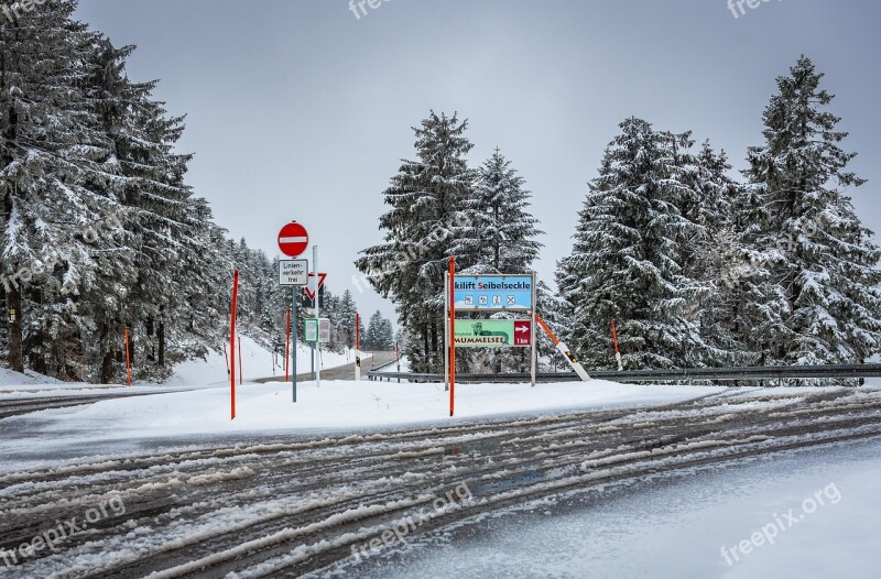 Black Forest Winter Blast Wintry Snowy Road