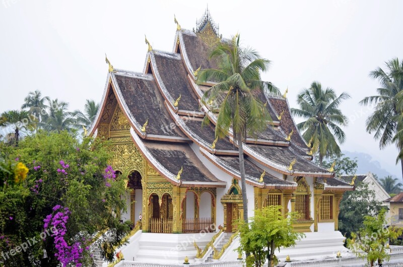 Laos Temple Buddha Buddhism Culture