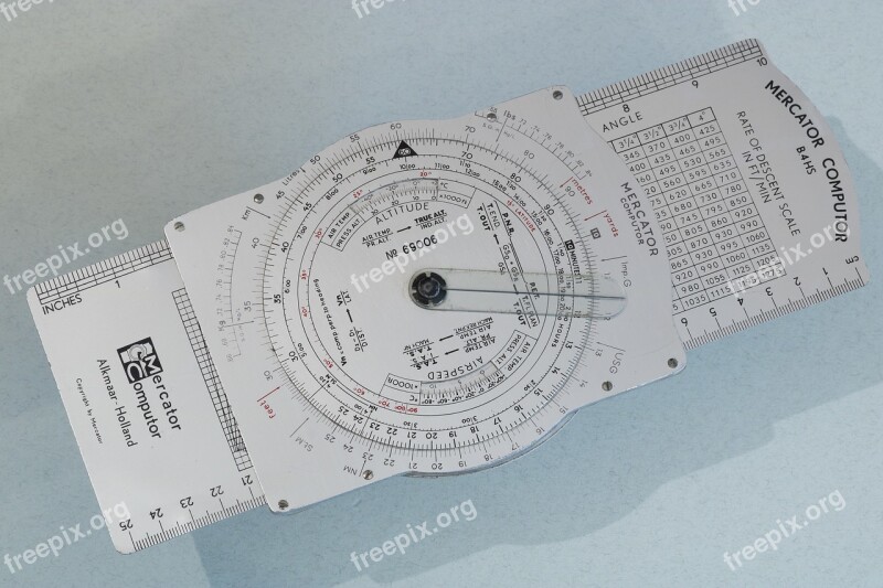 Computer Slide Rule Aviation Navigation