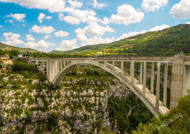 Pont De L Artuby Bridge Verdon Gorge Canyon Gorge