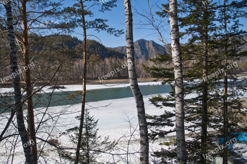 River Mountains Landscape Nature Water