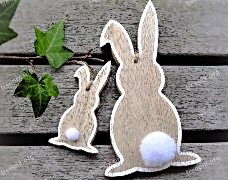 Easter Easter Bunny Easter Tinkering Wood Rabbits Hand Labor