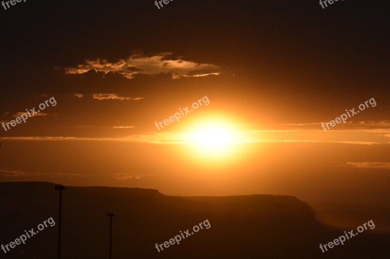 Monument Valley Sunset Landscape Nature Arizona