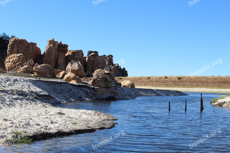 Dam Water Clear Water Blue Sky Mountain