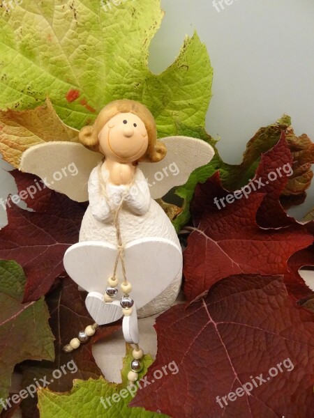 Angel Happiness Foliage Autumn Decoration