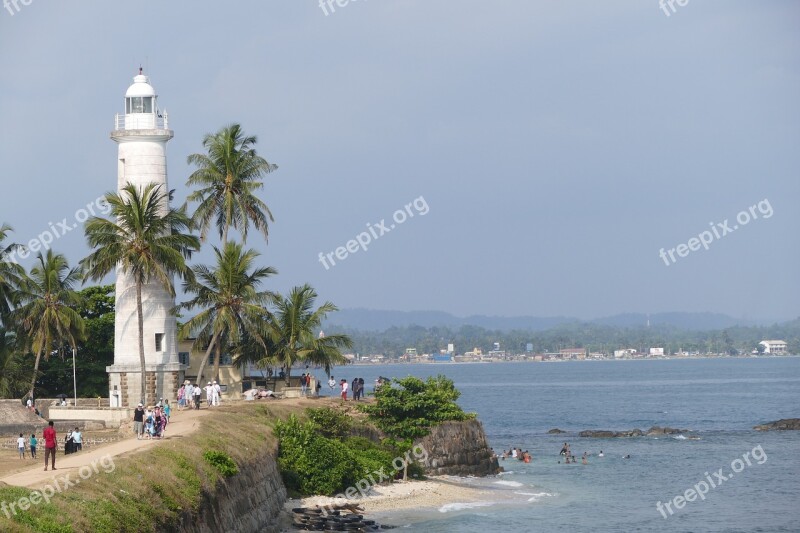 Lighthouse Sea Coast Beach Ocean