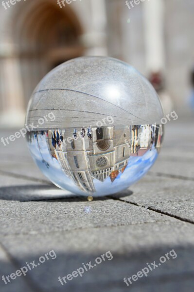 Glass Globe Fotógömb Buda Castle Budapest Magnifying Glass