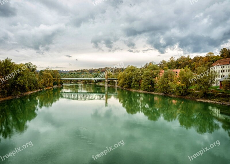 Passau Inn River Water Confluence