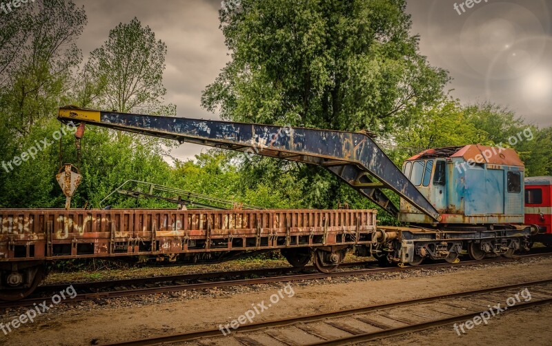 Railroad Crane Truck Mounted Crane Iron Steel Old