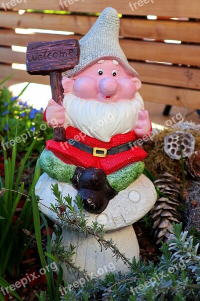 Garden Gnome Garden Welcome Dwarf Funny