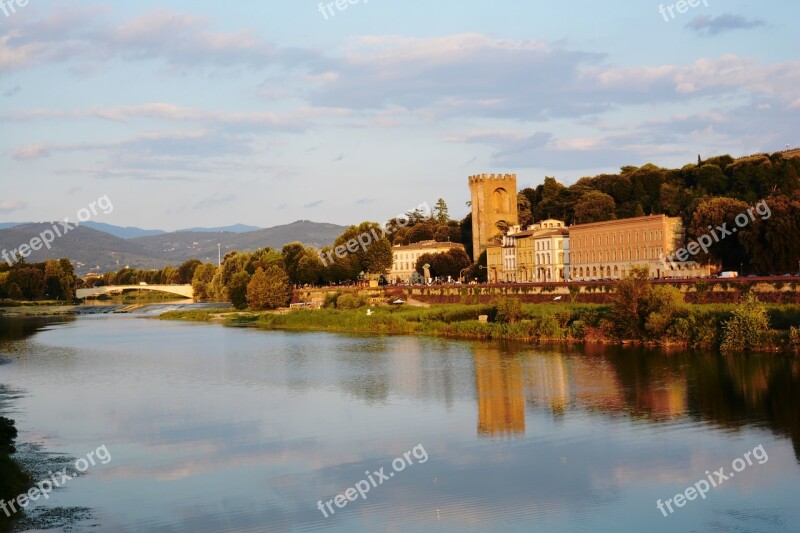 River Florence Italy Tuscany Europe