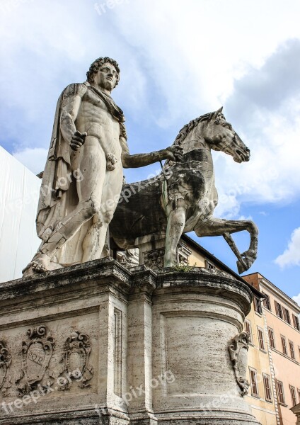 Statue Capitol Rome Hero Free Photos