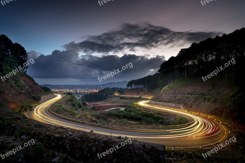 Dalat Vietnam Street Airport Mountain