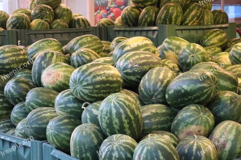 Watermelon Sale Market Agriculture Healthy