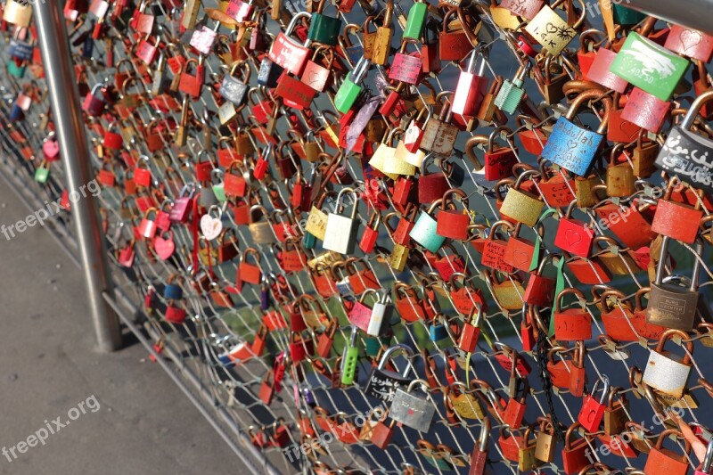 Lock Bridge Padlocks Padlock Romance