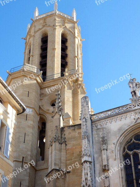 Aix-en-provence Cathedral St-sauveur Bell Tower Provence