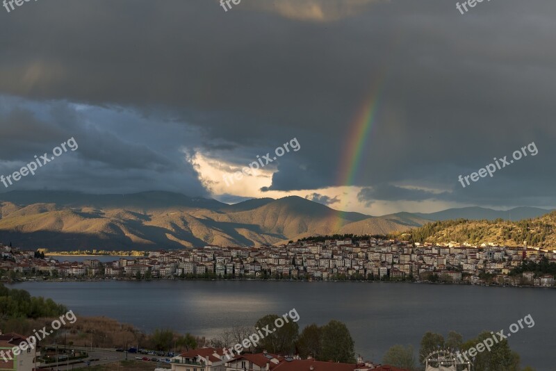 Rainbow Lake Nature Landscape Scenery