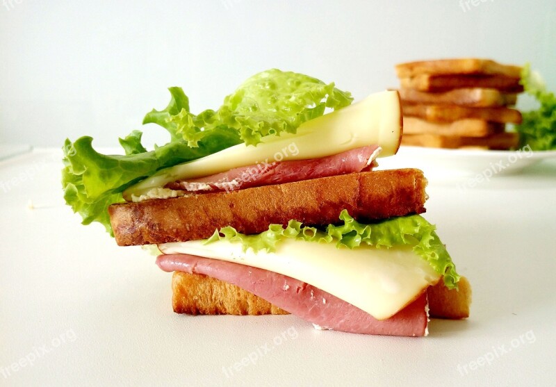 Sandwich Bread Salad Food Breakfast