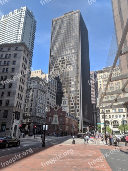 Boston Financial District Buildings Massachusetts Downtown