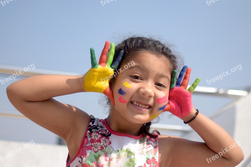 Child Colors Nepal India Tradition