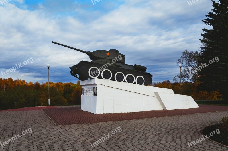 Tank Monument Velikie Luki The City City