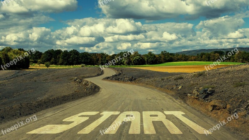 Road Start Beginning Design Concept