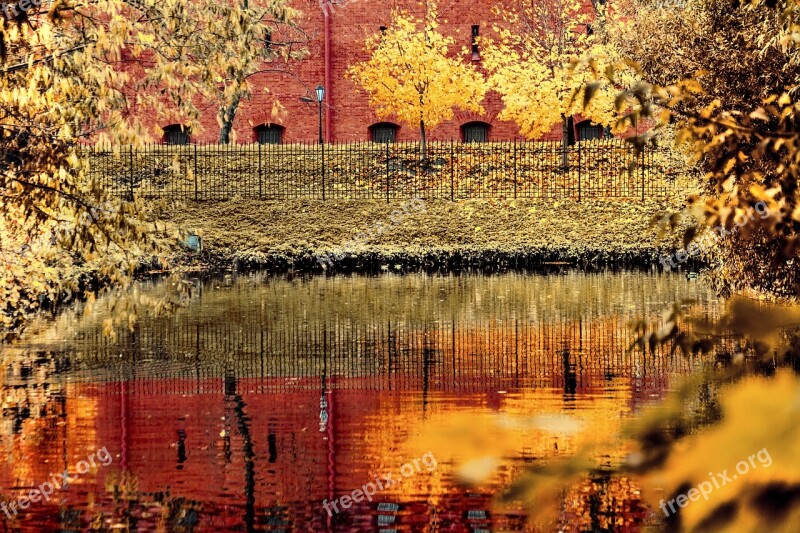 Goldenautumnstream System Reflection Namespace Yellow Color Landscape