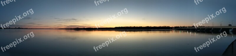 Sunset River Water Evening Landscape