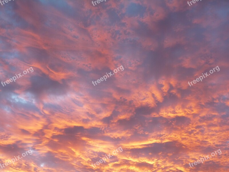 Sunset Evening Sky Clouds Dusk