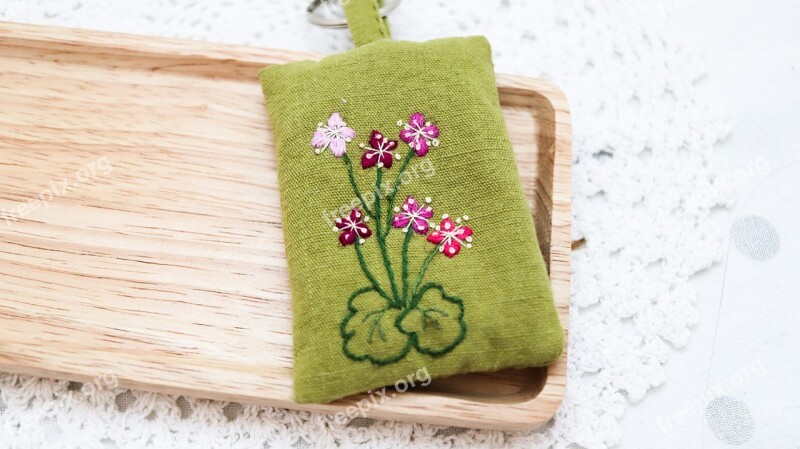 Key Ring Keyring Embroidery Needlepoint Needlework