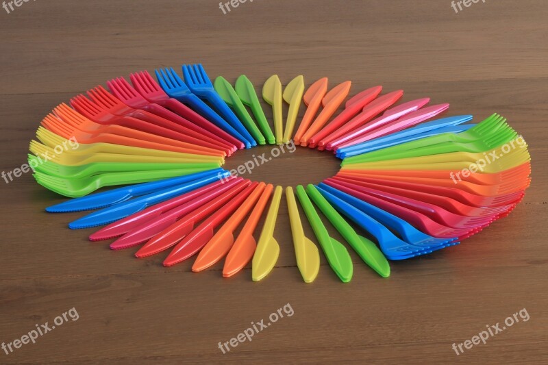 Cutlery Forks Knives Disposable Plastic