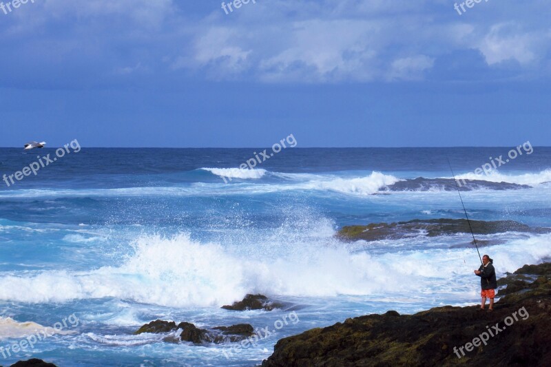 Blue Ocean Waves Sea Water