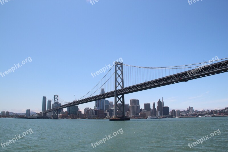 San Francisco Bridge California Water Usa