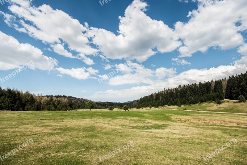 Nature Hill Clouds Sky Landscape