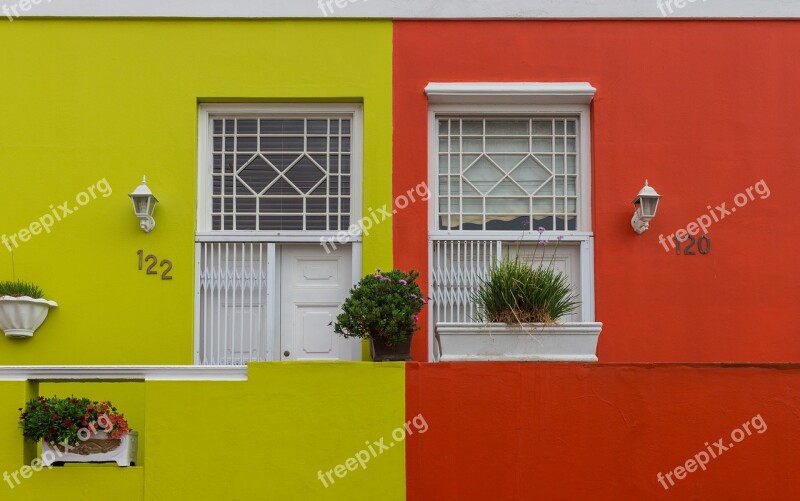 Colorful Houses Architecture Property Travel