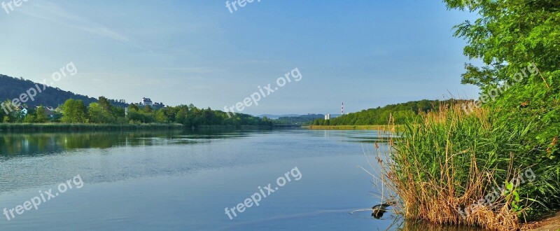 Landscape Switzerland Aare Embankment Bank