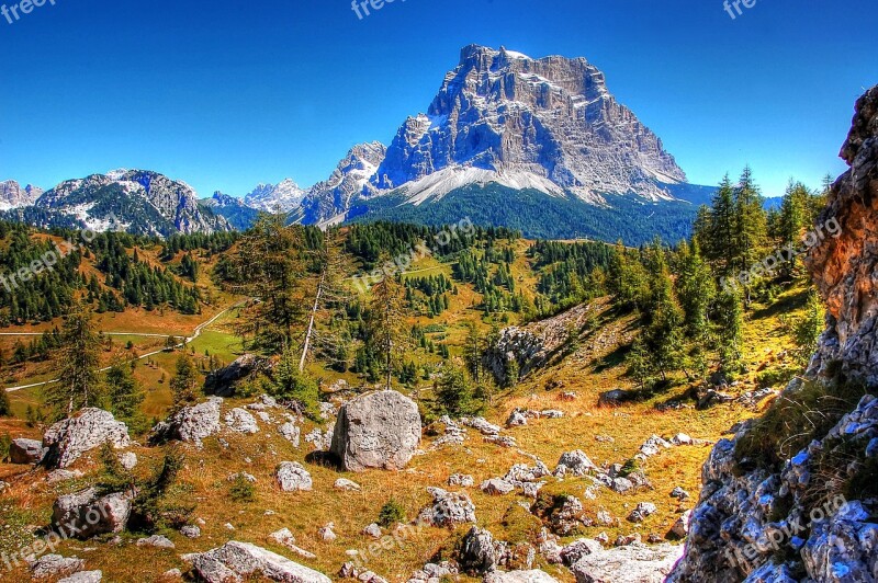 Monte Pelmo Dolomites Alpine Italy Rock