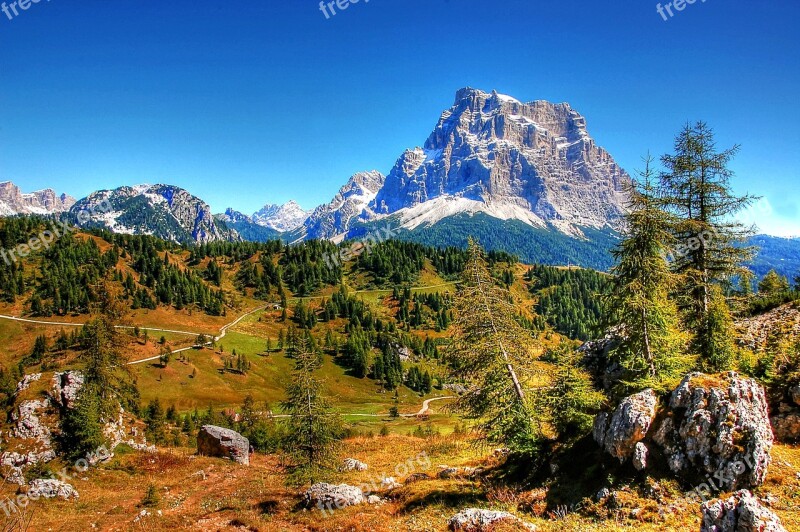 Monte Pelmo Dolomites Alpine Italy Rock