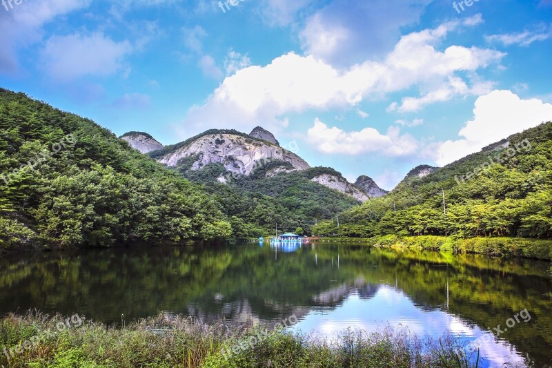 Landscape Lake Mountain Reflect Free Photos