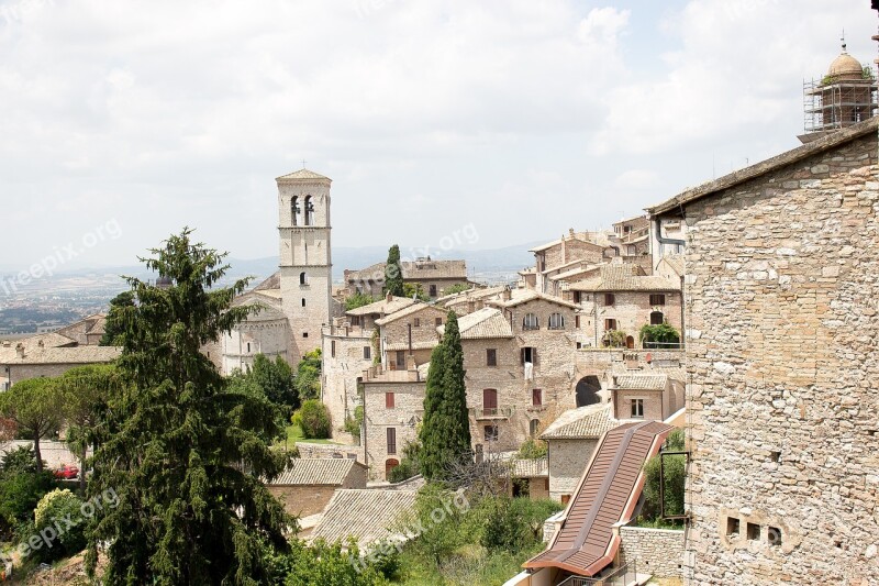 Assisi City Italy Historical Free Photos